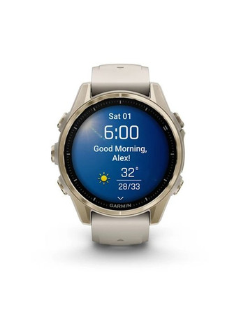 Смарт-годинник Fenix 8 43mm AMOLED Sapphire Soft Gold with Fog Gray Silicone (010-02903-18) Garmin (364872137)