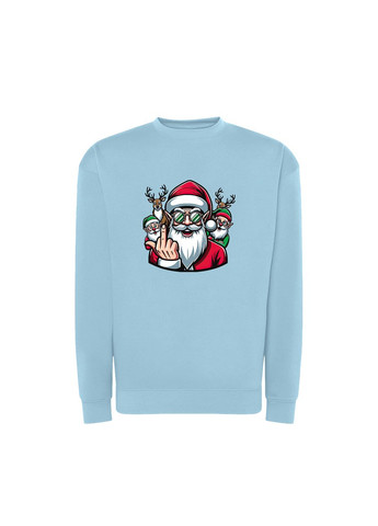 Блакитний новорічний світшот з принтом "подарунки - за кеш!" (10931439373) ТiШОТКА (368566645)