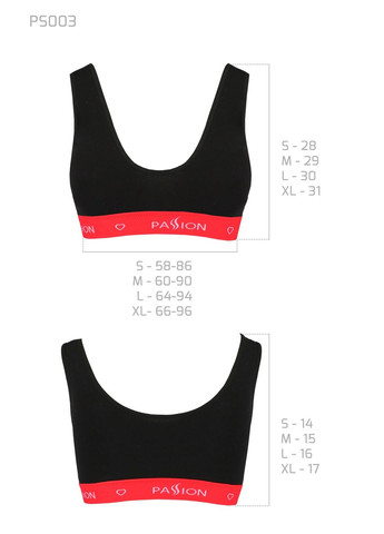 Чорний демісезонний трусики-шортики ps003 panties black, size Passion