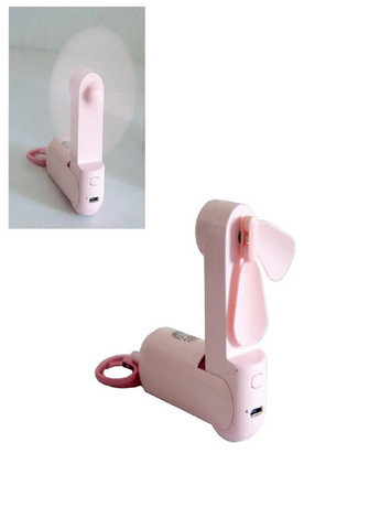 Портативний акумуляторний міні вентилятор ручний з ліхтариком Рожевий VTech (298876116)