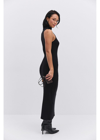 Чорна довге вязане плаття без рукавів чорне Arjen