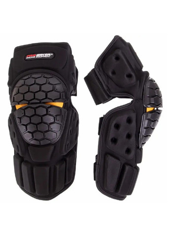 Мотонаколенники защитные наколенники на липучках для защиты от травм пластик полиэстер мото защита (476502-Prob) Черные Unbranded (283250525)