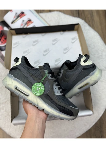 Білі кросівки чоловічі nike air max 90 terrascape grey black white найк аір макс 90 білі демісезон No Brand