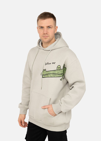 Мужской худи цвет серый ЦБ-00262207 Yuki (307363086)