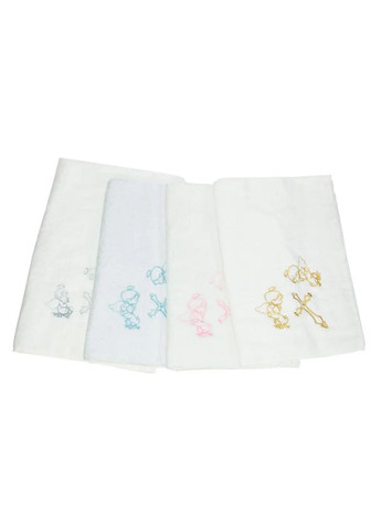 Крижма Ангел з кольоровою вишивкою рожевий 100*100 Gulcan (344449887)