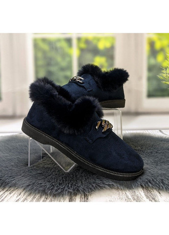 Синие тапочки домашние женские Progress с цепочками