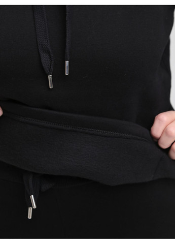 Костюм спортивний жіночий на флісі чорний JEANSclub Пряма (369668919)