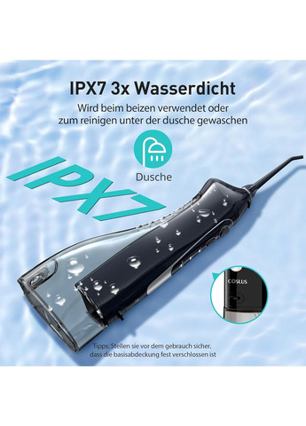 Іригатор портативний акумуляторний F5020E чорний Coslus Amazon (361258990)