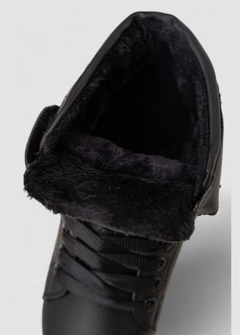 Кроссовки женские зимние на меху Ager 248RA2252 чёрно-белые демисезоны (338370526)