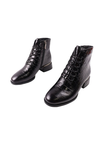 Чорні ботильйони жіночі чорні натуральна лакована шкіра Velly 157-24DH