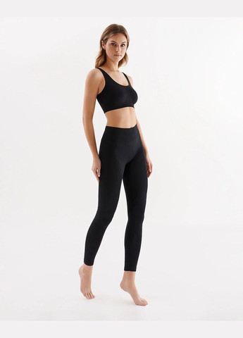 Черные демисезонные бесшовные женские леггинсы Gabriella