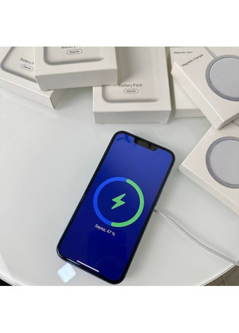 Бездротовий зарядний пристрій MagSafe для смартфонів білий Qi заряджання до 15 Вт EX (372803909)