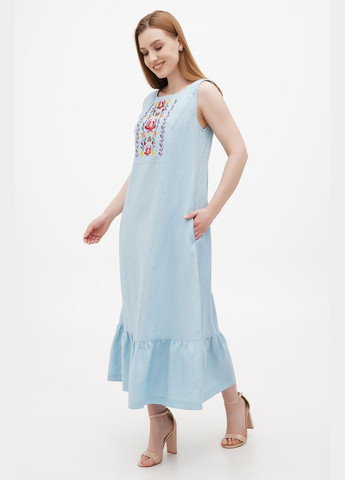 Голубое платье диамара, голубой, р.50, код 0326/50/1305 ГАЛЕРЕЯ ЛЬОНУ