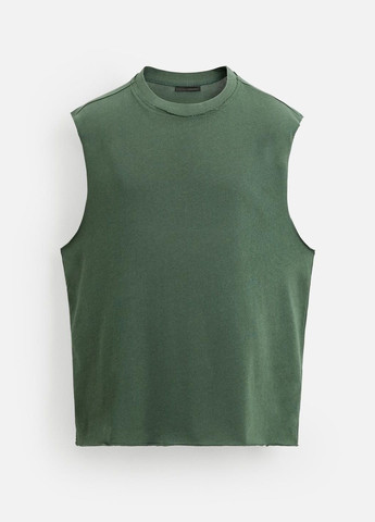 Серо-зеленая футболка Zara