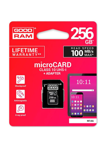 Карта памяти M1AA 256GB UHS-I (M1AA-2560R12) Goodram (322906807)