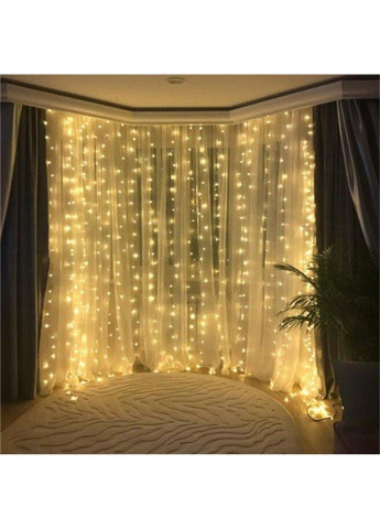 Гірлянда штора 3х3м 360 LED Біле тепле світло No Brand (331639943)