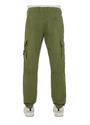 Штани 303WA Brushed Cotton Cargo Garment Dyed Old Effect Olive Stone Island (284664524)