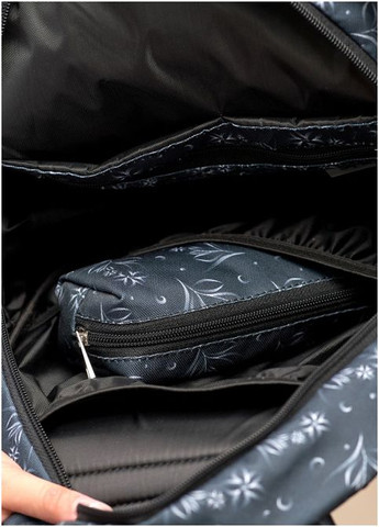 Женский тканевый молодежный рюкзак с пеналом Черный принт (5860271540) Sambag (361244688)