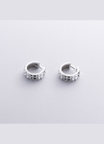 Сережки кільця Monica у сріблі 7184 Oniks (274377003)