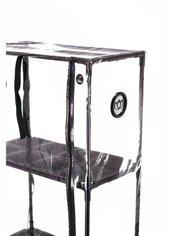 Мини теплица с фито светом для дома Sezam Black Strong на колесиках + 3 вентилятора Metaplant (346535004)