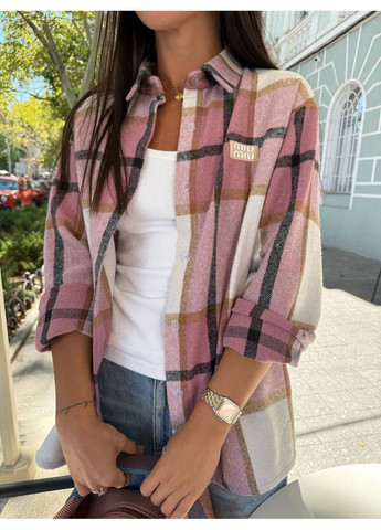 Кашемірова сорочка в клітинку “Осінній ритм” | Розмірна сітка в описі GD/GL Модний простір (364967317)