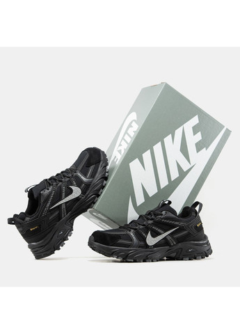 Черные демисезонные кроссовки мужские nike v2k run black grey gore-tex termo | найк в2к рантекк термо черные No Brand