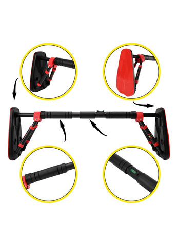 Турник раздвижной Elite+ Black/Red Cornix XR-0294 (315348823)