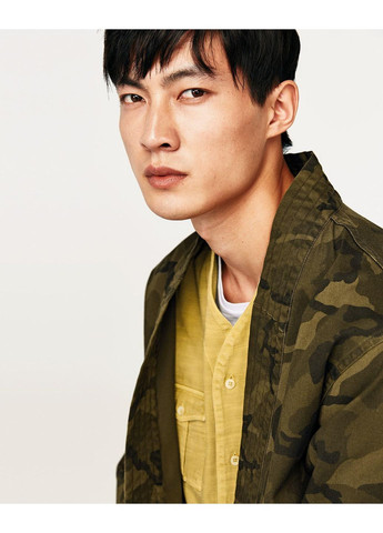 Оливковая (хаки) куртка легкая,хаки-коричневый, Zara