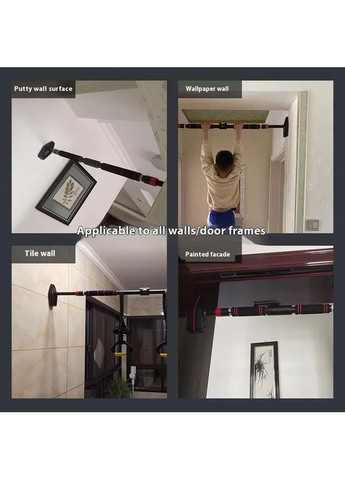 Розсувний турнік для підтягування з кільцями Pull-Up Bar (PB-7612) Black Iron Gym (355795973)