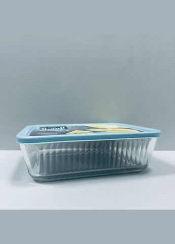 Контейнер стеклянный прямоугольный с пластиковой крышкой 2650 мл Fresco 29-298-057 Krauff (340458525)