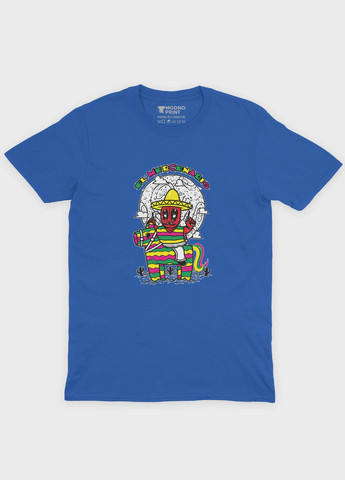 Синя демісезонна футболка для хлопчика з принтом антигероя - дедпул (ts001-1-brr-006-015-003-b) Modno