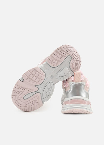 Срібні осінні кросівки для дівчинки, на пласкій підошві колір срібний cb-00273843 Kimboo