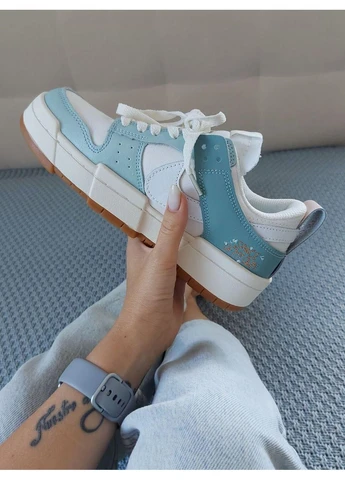 Комбіновані літні кросівки nike dunk low disrupt mint найк данк No Brand