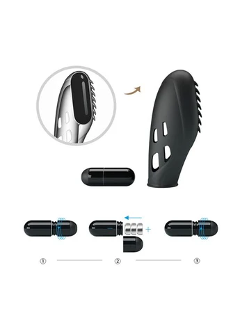 Насадка на палец Gilo Finger Vibrator Black - CherryLove Pretty Love (329153165)