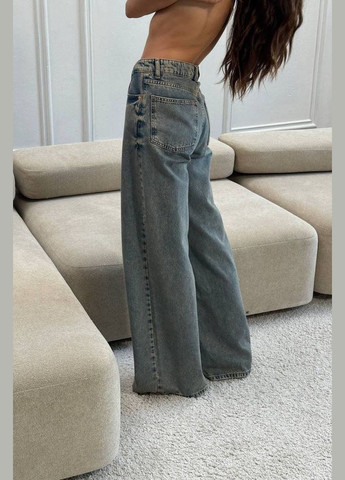 Джинси Wide leg широкі вінтажно-сині Twice - (302390892)