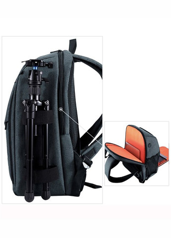 Рюкзак для фотоаппарата PU5011 с отделом для ноутбука 15,6" и дождевиком Синий (код: IBF086Z) Puluz (348321825)