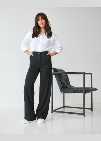 Жіночі класичні брюки-палаццо #3 чорні MKSF150829-1 Modna KAZKA (276650286)