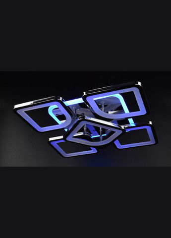 Люстра светодиодная потолочная LED светильник для квартиры на потолок лэд с пультом 26113 Хром 11х40х40 см. Sunnysky (364752232)