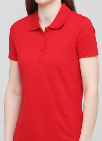 Красная женская футболка-поло женское - поло th1434w Tommy Hilfiger