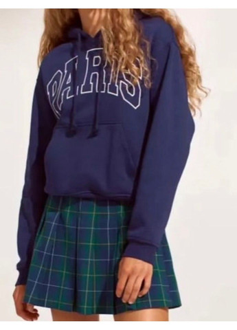 Синий демисезонный женские худи с принтом (56626) m синее H&M