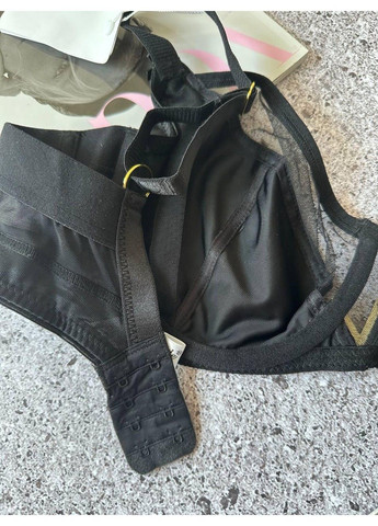 Чорний бюстгальтер без поролону з сіточкою чорний Lanny Mode