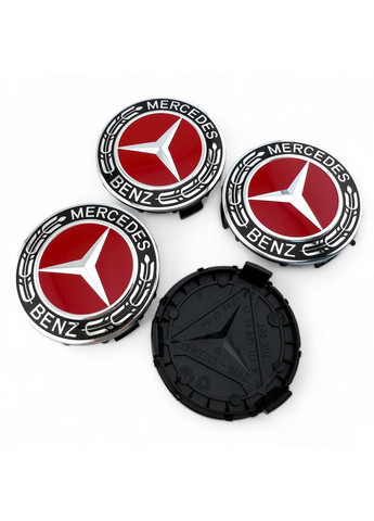Колпачок в диски Мерседес заглушка для дисков Mercedes 75/68 мм. Красный колосок (1 шт.) No Brand (364958999)