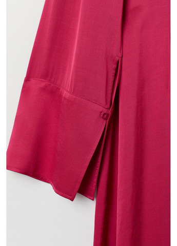 Темно-рожева коктейльна сукня H&M однотонна