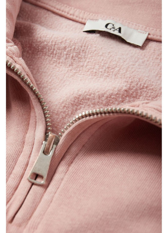 Рожевий зіп-світшот C&A однотонний (365716073)