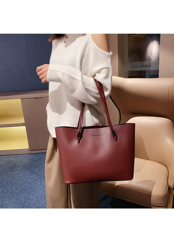 Классическая большая женская сумка из качественной экокожи черного цвета No Brand (362588267)