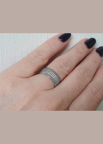 Срібне кільце Річка Широка з фіанітами. 1578/9Р-CZ AGNI (323212683)