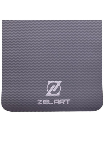 Килимок для фітнесу та йоги професійний NBR 6мм Pro (183x65x0,6см, вага-2000г, темно-сірий) (FI-2264) Zelart (361439218)