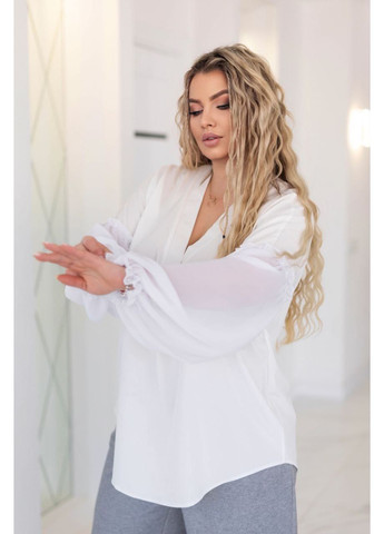 Белая блузка женская KaraMix