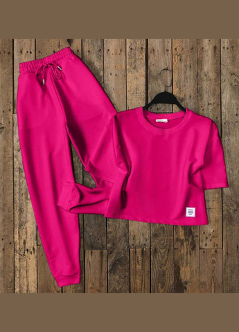 Женский костюм укороченная футболка и джогеры MonCher (329409121)