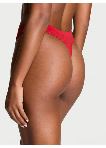 Трусики-стринги женские Seamless Thong Panty красные L Victoria's Secret (316659291)